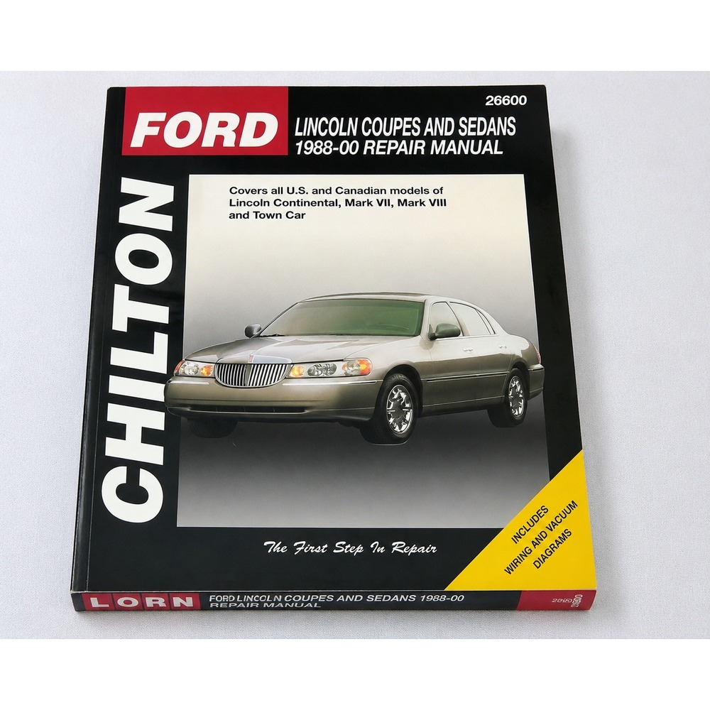 Chilton Ford Lincoln Coupes Sedans 1988-00 Repair Manual 26500 Town Car Mark VII